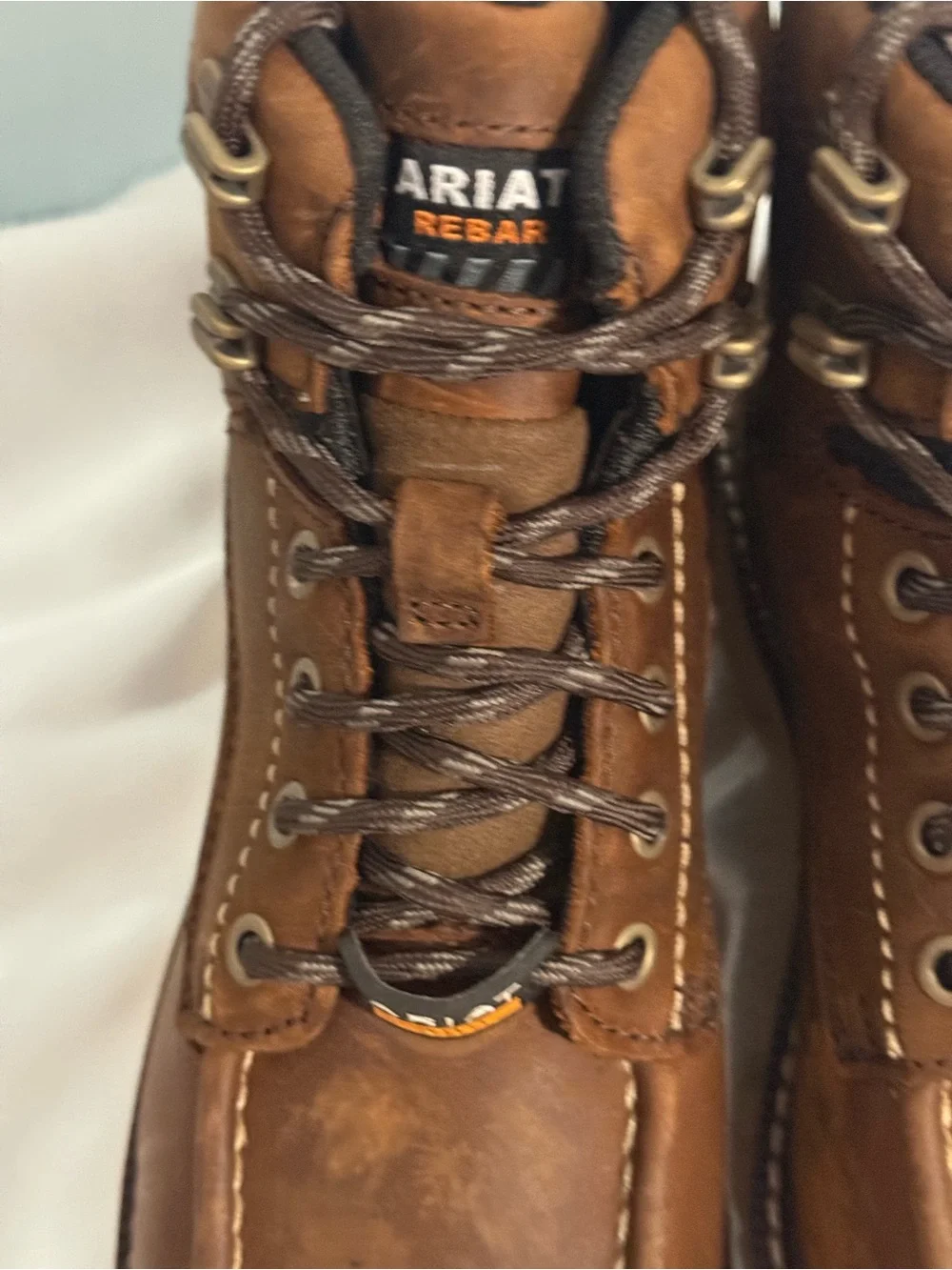 Ariat Women’s Distressed  Rebar Work Boots! Waterproof and NWT